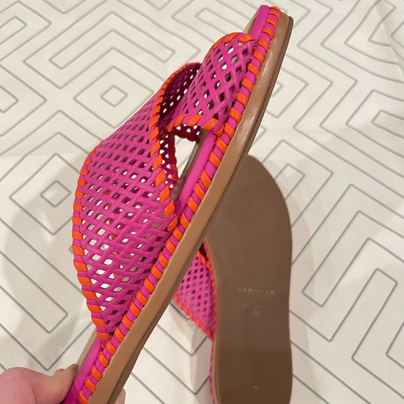 Daniella Shevel Whipstitch Pink Perforated Sandals - Picture 7 of 9